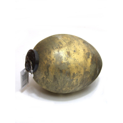 Jajo szklane wiszące metaliczne Stare Złoto L